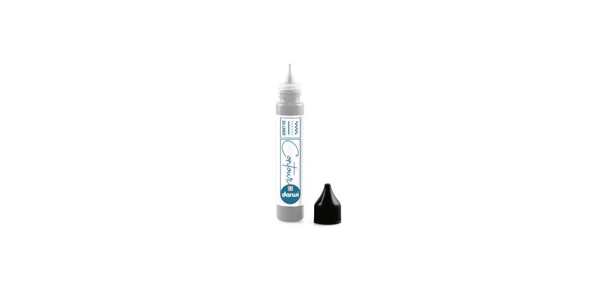 DARWI Fles met applicator glasverf, inhoud 30 ml, zilver - Zilver