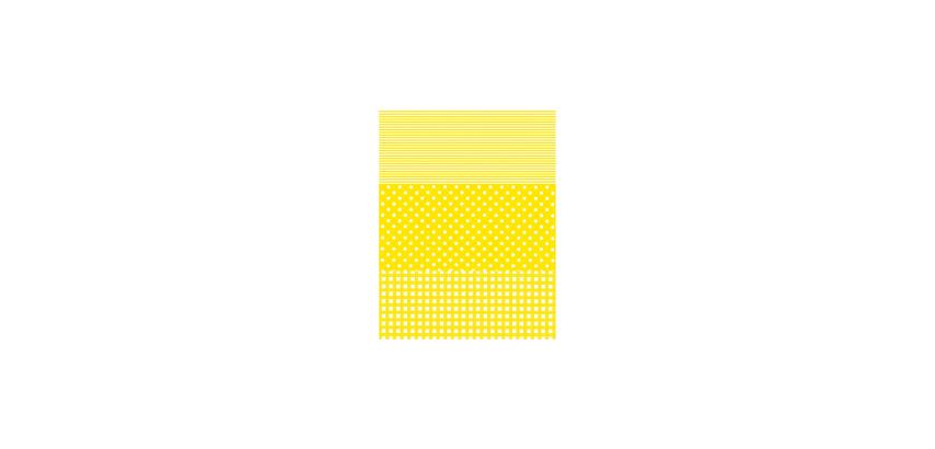 Décopatch Sheets pk3 - Yellow