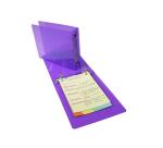 Classeur 2 anneaux plastifié pour fiches bristol Exacompta Crystal A5 - Dos 2,5 cm couleurs assorties