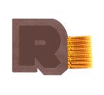 Rhodiarama porte-stylo autoadhésif 4x3 cm pour blocs carnets et agendas - Chocolat