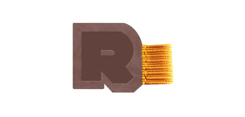 Rhodiarama porte-stylo autoadhésif 4x3 cm pour blocs carnets et agendas - Chocolat