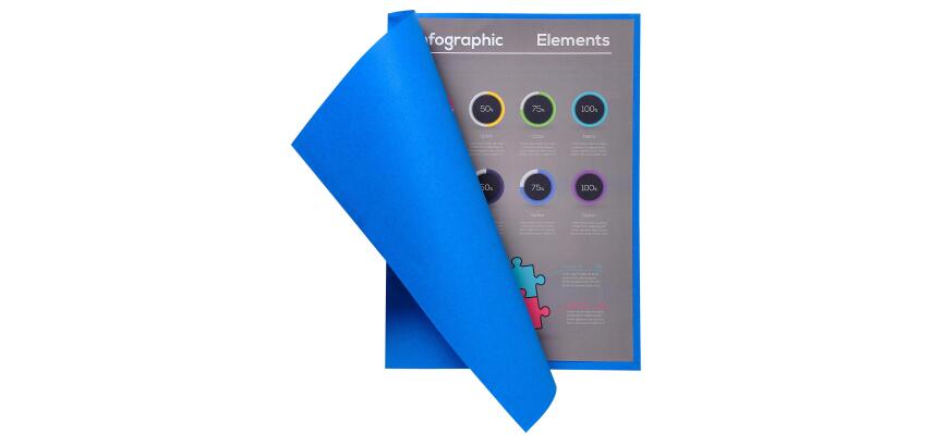 Paquet de 10 chemises FLASH 220 100% recyclé - 24x32cm - Couleurs assorties