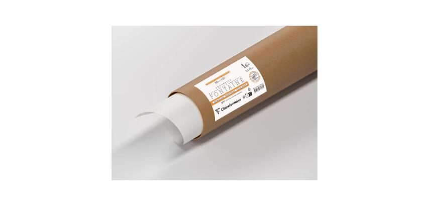 Fontaine Extra Blanc Grain Satiné rouleau 1,4x5m 300g