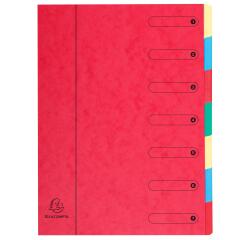 Exacompta Harmonika Multipart File, A4, 7 sections - Red