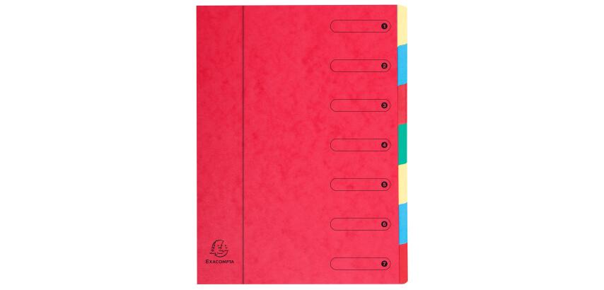 Exacompta Harmonika Multipart File, A4, 7 sections - Red