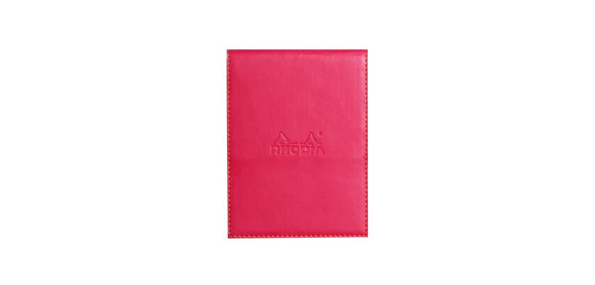 Rhodiarama porte-bloc avec porte-crayon + bloc N°12 ligné - Framboise