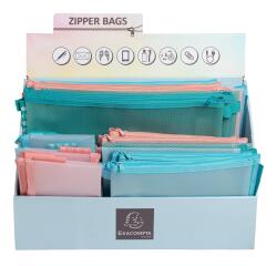 Display 36 zipped pockets ChromPastel - Assorted colours