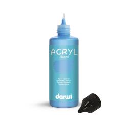 DARWI Perlmutt-Acrylfarbe, Flasche 80ml, Perlmuttblau - Perlmuttblau|