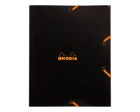 Rhodia chemise à élastiques 3 rabats 24x19 cm - Noir