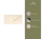 20 enveloppes DL (110x220mm) paille gommées - ivoire