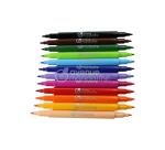 Pochette de 12 feutres double pointes - Multicolore