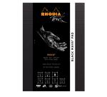 Rhodia Touch - Maya Pad - bloc agrafé A5 50f uni papier Maya NOIR 120g - Noir
