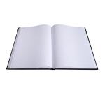 Registre 29,7x21cm 5x5 folioté 300 pages - Noir toilé