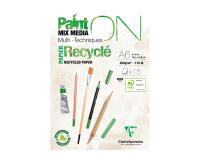 Bloc Paint'On encollé recyclé A6 15 feuilles 250g