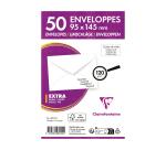 Paquet de 50 Enveloppes de Visite Blanches 95x145mm - Gommée - 120g/m2 - Blanc