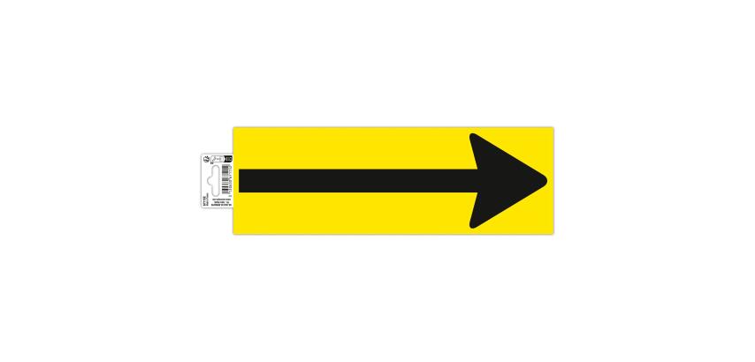 Non-slip adhesive PVC floor tape Arrow 30x10 cm - Yellow