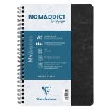 Cahier reliure intégrale Age Bag A5 100 pages petits carreaux - Noir