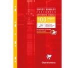 Etui met dubbele bladen A4 voor slechtzienden 48 geperforeerde bladen 4-gaats perforatie geruit Séyès zwart 2,5mm vergroot tot 10x10