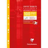 Double copies in special case for visually impaired A4 96 pages perforated 4 holes large black squares 2.5mm enlarged 10x10