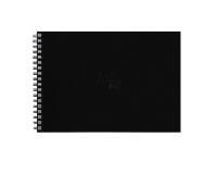 Rhodia Touch Watercolor Book, papier 100% coton grain satiné 300g - A4 paysage, 40 pages - Noir