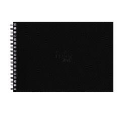 Rhodia Touch Watercolor Book, spiraalgebonden boek, gesatineerd papier 100% katoen 300g - A4 horizontaal - 20 blad - Zwart