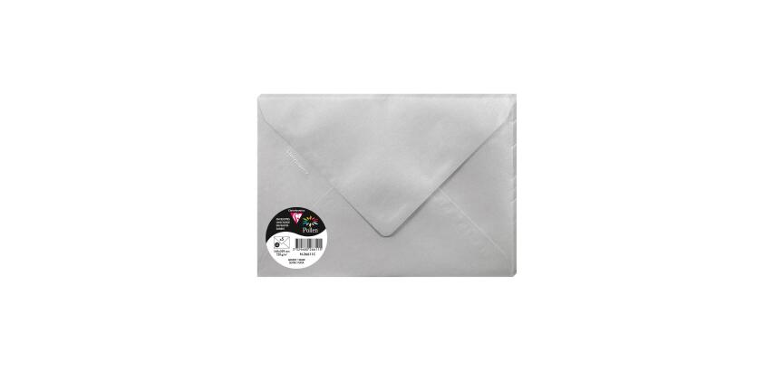 Enveloppe Pollen Clairefontaine 120 g/m² couleur avec patte gommée - Paquet de 5