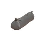 Small round leather case Age Bag 18.5xØ4 cm - Gray