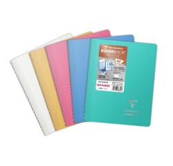 Carnet reliure intégrale enveloppante Koverbook Silver A5 160 pages ligné couverture polypropylène opaque - Assortis