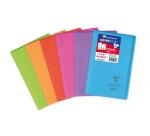 Stapled notebook Koverbook 11x17cm 96 pages small squares transparent polypropylene cover - Assorted