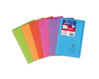 Carnet piqué Koverbook 11x17cm 96 pages petits carreaux couverture polypropylène transparent - Assortis