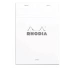 Gehefter Notizblock Rhodia No.16 A5 80 Blatt liniert mit Rand 80g - Weiß