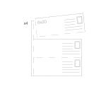 Fontaine Stitch bound Watercolour Post Cards 300g, 21x21cm - White