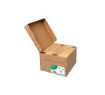 Versandtaschen haftklebend gestreiftes braunes Kraftpapier, C5 162x229mm, 90g, Kartonbox mit 500 Stück - Braun