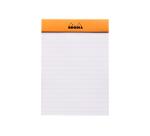 Bloc agrafé Rhodia N°13 10,5x14,8 cm 80 feuillets ligné 80g - Orange