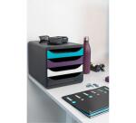 Module de classement Big Box 4 tiroirs Titane - Couleurs assorties