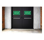 Adhesive panel emergency exit 35x20 cm - Green