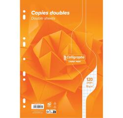 Copies doubles 7000 sous film A4 120 pages perforées grands carreaux 70 g