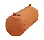 Trousse en cuir Age Bag Grande ronde 22xØ8 cm - Tabac