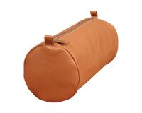 Leather Pencil Case Age Bag Large Round 22xØ8 cm - Tobacco