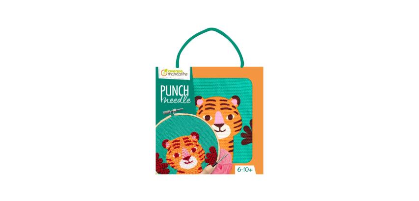 Punch Needle, Tiger - Grün