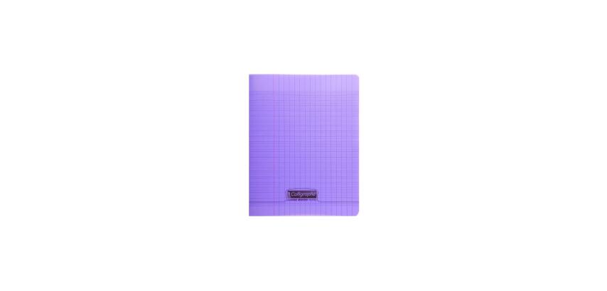 Cahier piqué 8000 POLYPRO 17x22 cm 60 pages grands carreaux 90 g - Violet