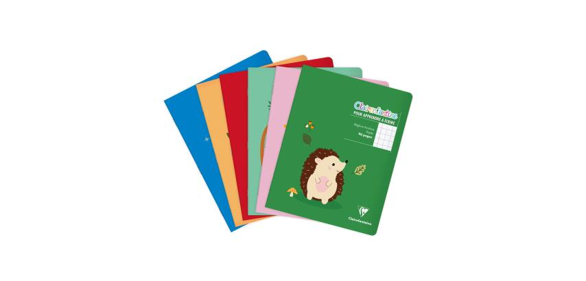 Cahier piqué Clairenfantine 17x22 cm 96 pages grands carreaux Couleur aléatoire - Assortis