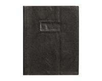 Protège-cahiers grain cuir PVC 22/100ème 17x22 cm - Noir