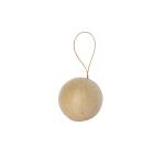 Kerstmis - Set van 8 ballen met koordje. - Kraft