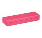 Rhodiarama pennendoos in Italiaans kunstleer 21x5,5x3 cm - Framboos