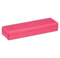 Rhodiarama plumier simili cuir italien 21x5,5x3 cm - Framboise