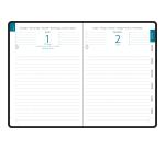 Agenda de bureau EasyDay 17 Ondine 12 x 17 cm Journalier Janvier à Décembre 2027 - Couleurs assorties