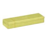 Rhodiarama pennendoos in Italiaans kunstleer 21x5,5x3 cm - Anijsgroen