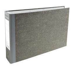 Archivador de palanca Exacompta papel jaspeado gris lomo de 70mm - A4 horizontal
