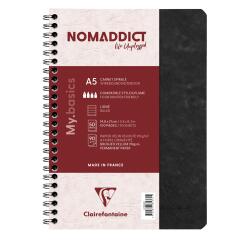 Cahier reliure intégrale Age Bag A5 100 pages ligné - Noir